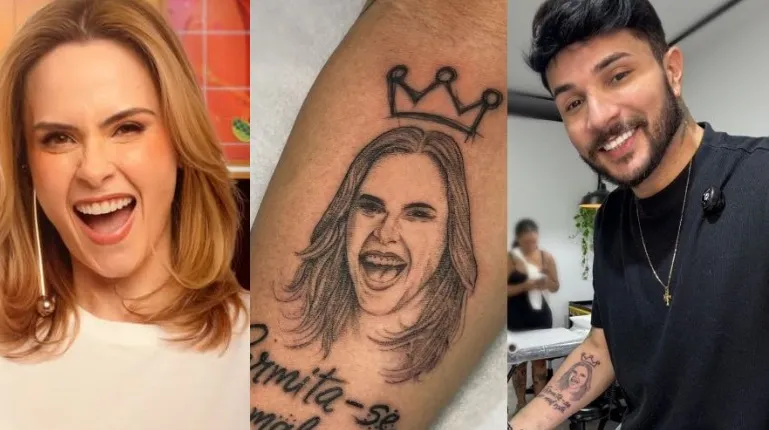 Piauiense Vinícios Sampaio tatua rosto de Ana Paula, vencedora do BBB 2026.