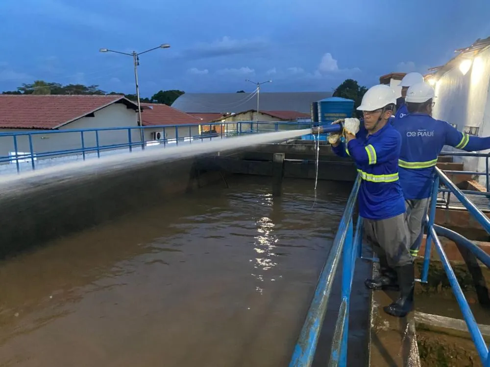 Águas do Piauí realiza melhorias na Estação de Tratamento de Água de Miguel Alves.