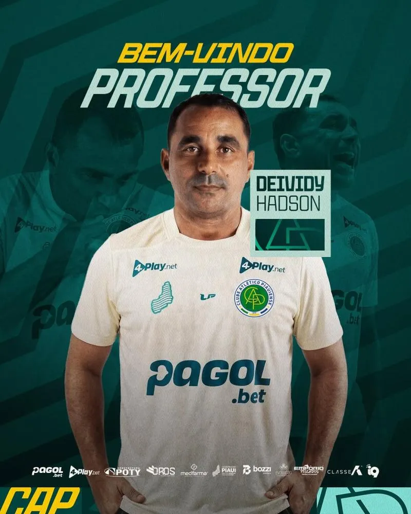 Time do Atlético Piauiense de Futsal oficializou a contratação de Deividy Hadson como novo técnico para a sequência da temporada 2026. 