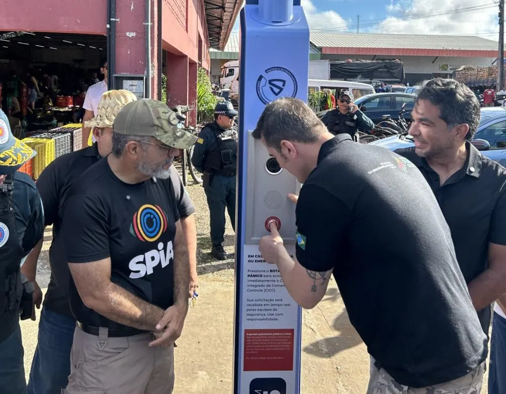 Nova Ceasa recebe totem inteligente para reforçar monitoramento e agilizar resposta policial.