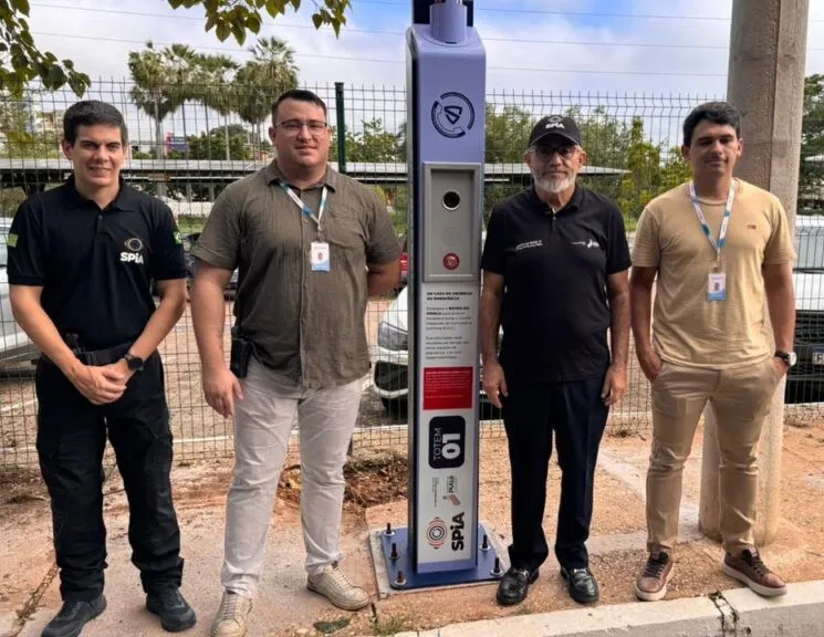 Secretaria da Segurança Pública do Piauí (SSP-PI) instala segundo totem inteligente na capital, desta vez na Rodoviária de Teresina.